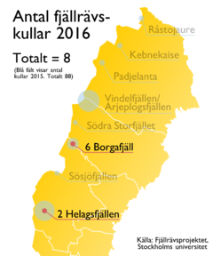 Karta över årets kullar 2016